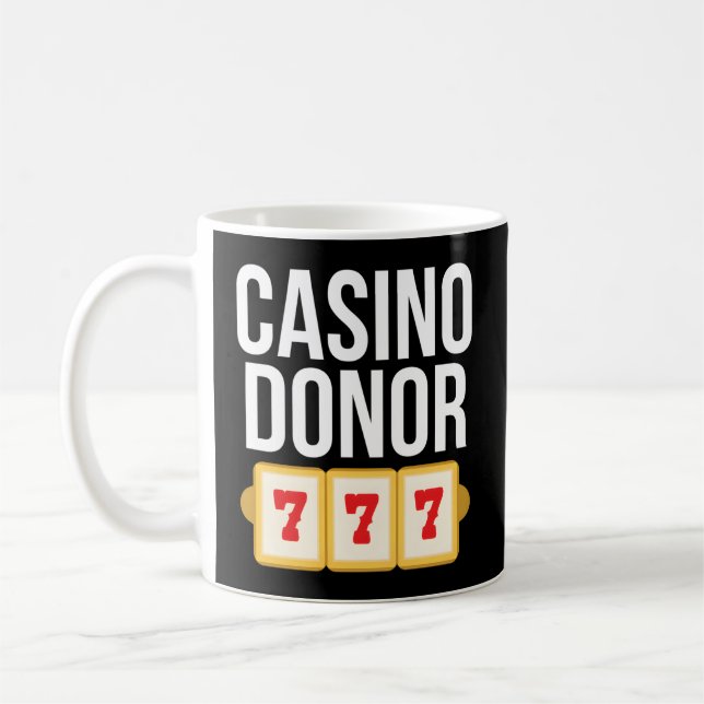 Casino Donor Gambling Spelare Joke Kaffemugg (Vänster)