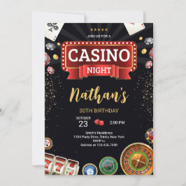 Casino Födelsedag Inbjudningar