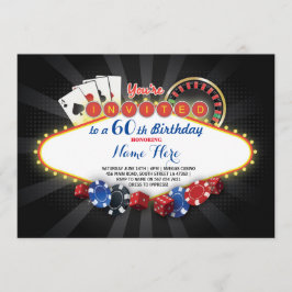 Casino-födelsedagskväll Las Vegas-Party-kort Inbju Inbjudningar