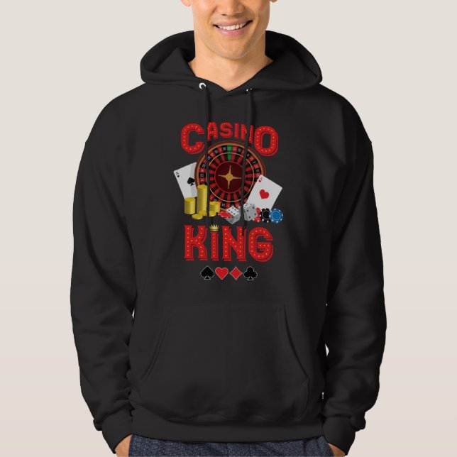 casino for men casino king gambler  1 hoodie (Framsida)