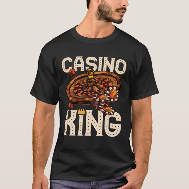 casino for men casino king gambler t shirt (Framsida)