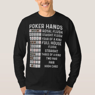 Casino Gam för Poker Händer Chost Lakan Card T Shirt