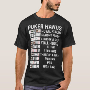 Casino Gam för Poker Händer Chost Lakan Card T Shirt