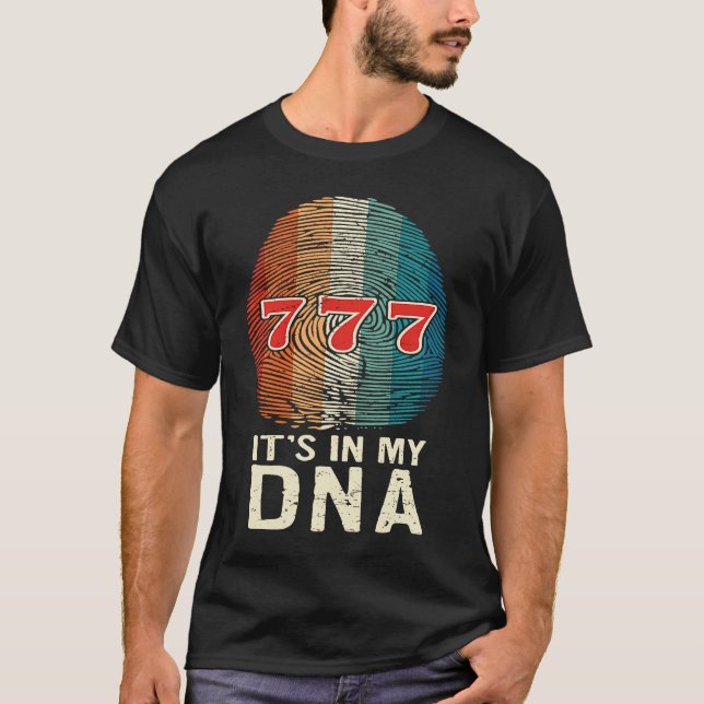 Casino Gambler It's In My DNA Slot Machine Gamblin T Shirt (Framsida)
