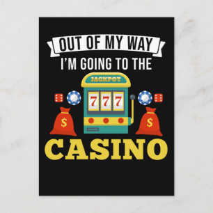 Casino Gambling Funny Poker Älskare Vykort