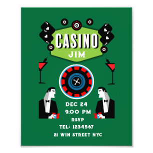 Casino Gambling Poker Roulette Fototryck