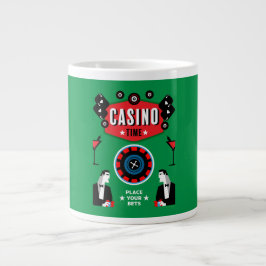 Casino Gambling Poker Roulette Jumbo Mugg