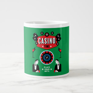 Casino Gambling Poker Roulette Jumbo Mugg