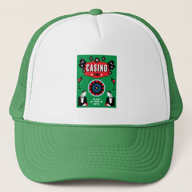 Casino Gambling Poker Roulette Keps (Framsida)