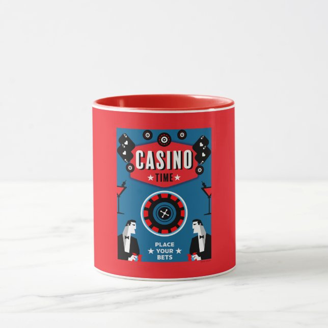 Casino Gambling Poker Roulette Mugg (Center)