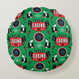 Casino Gambling Poker Roulette Rund Kudde