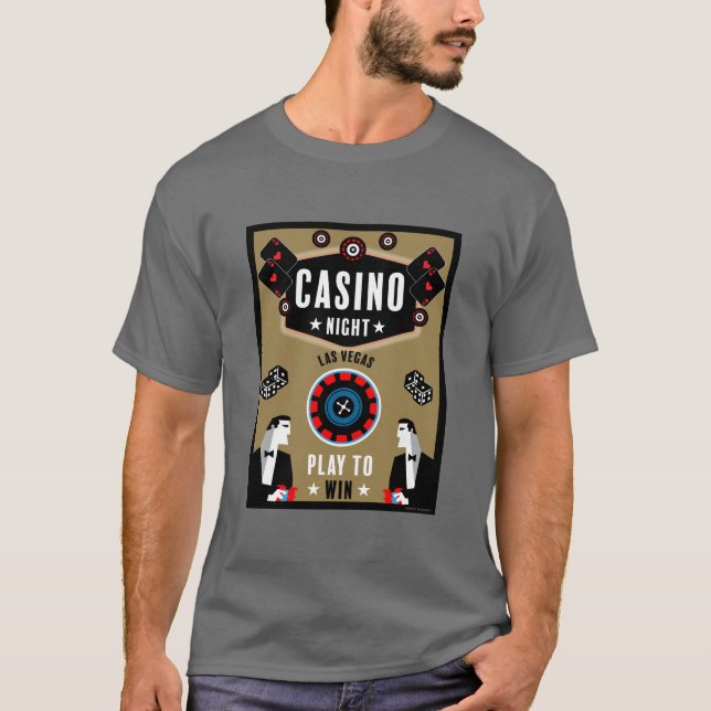 Casino Gambling Poker Roulette T Shirt (Framsida)