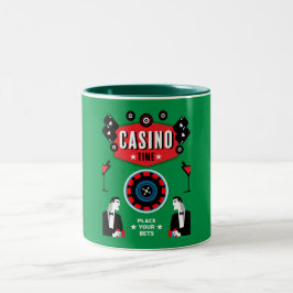 Casino Gambling Poker Roulette Två-Tonad Mugg