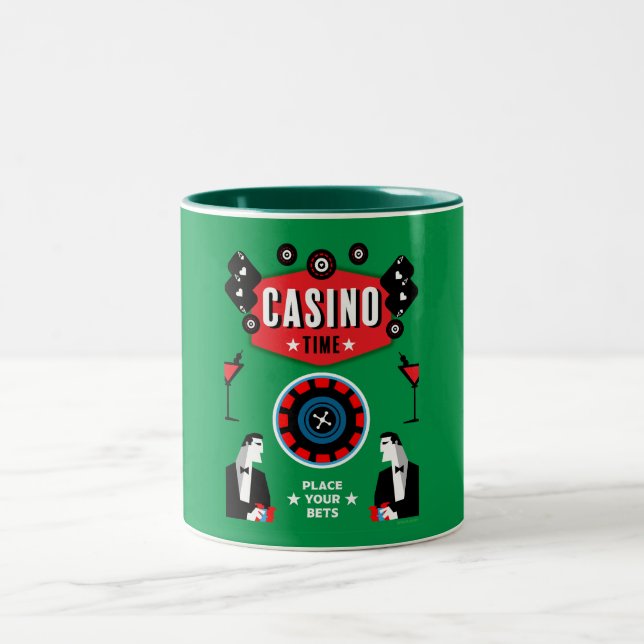 Casino Gambling Poker Roulette Två-Tonad Mugg (Center)