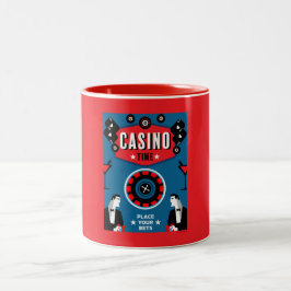 Casino Gambling Poker Roulette Två-Tonad Mugg