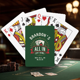 Casino Grön Svärmningsparty Anpassad Pokernatt Casinokort