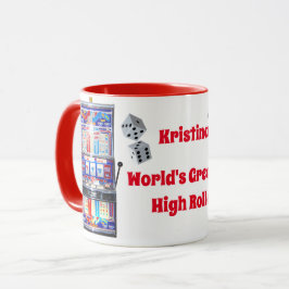 Casino High Roller-plats Maskin Mugg