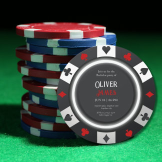 Casino Las Vegas Poker Chip bachelor party Inbjudningar
