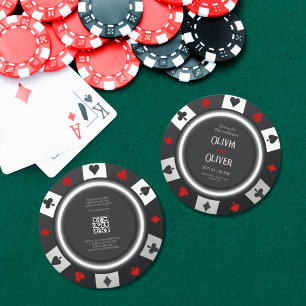 Casino Las Vegas Poker Chip bröllop Inbjudningar
