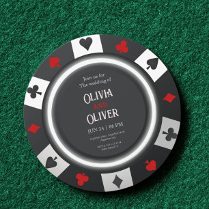Casino Las Vegas Poker Chip bröllop Inbjudningar