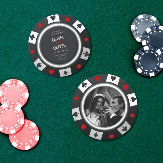 Casino Las Vegas Poker Chip bröllop Inbjudningar (Skapare uppladdad)
