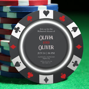 Casino Las Vegas Poker Chip repetition middag Inbjudningar