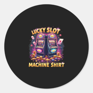 Casino Las Vegas Spelande Älskare Lucky Slot Maski Runt Klistermärke