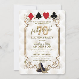 Casino Nattght Art Deco 70 och Fabulous Birthday Inbjudningar