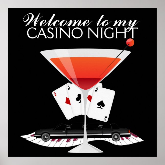Casino Night Cocktail Poster - SRF (Framsidan)