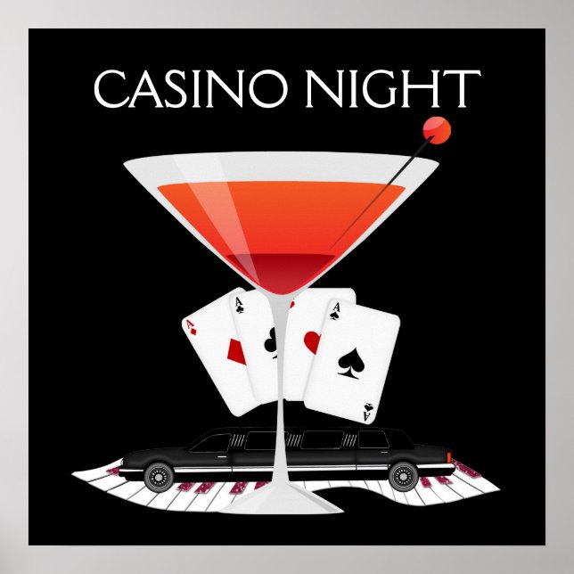 Casino Night Cocktail Poster - SRF (Framsidan)