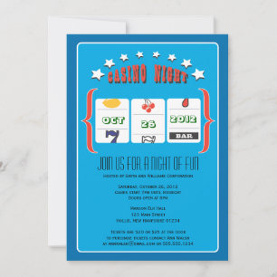 Casino Night Firande Inbjudningar