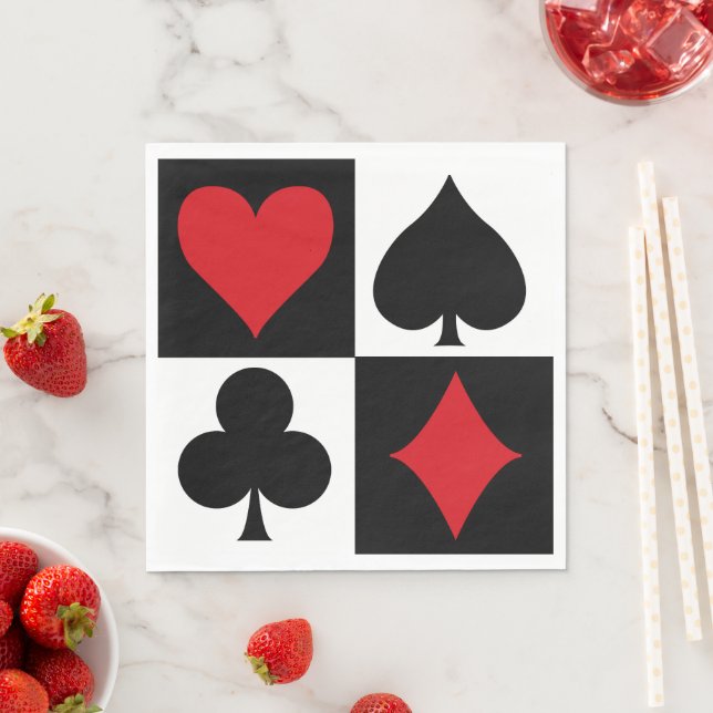 Casino Night Pappersservett (Insitu)