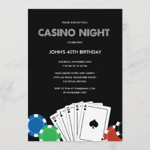 Casino Night Party Inbjudan
