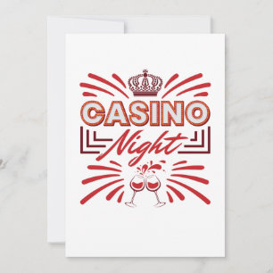 Casino Night Party Spelande Älskare Inbjudningar