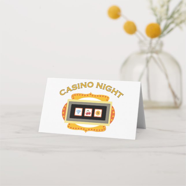 Casino Night Placeringskort (Framsida)