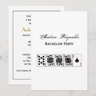 Casino Night Poker Royal Straight Flush Spader Inbjudningar