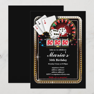 Casino party inbjudan, Poker Inbjudningar