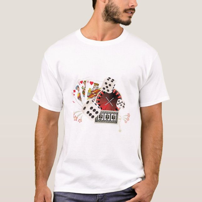 casino party, vintage poker t shirt (Framsida)