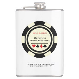 Casino Poker Chip Black Off White Birthday Fickplunta