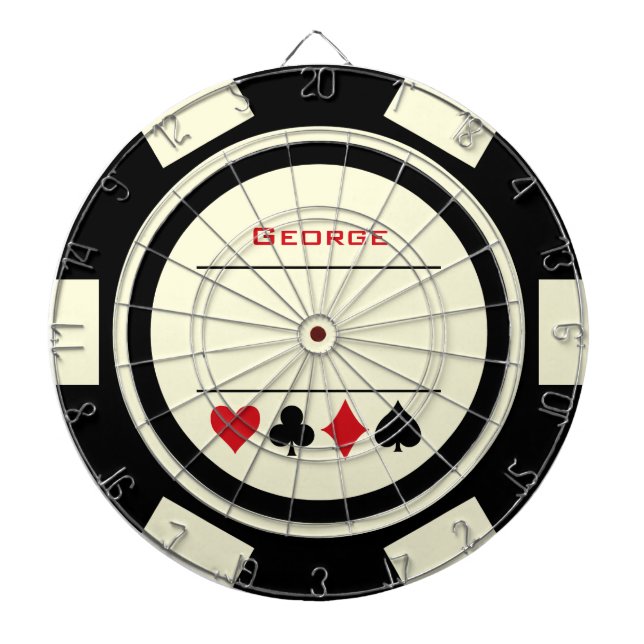 Casino Poker Chip Black Off White Vegas Darttavla (Framsidan)