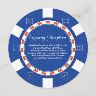 Casino Poker Chip Information om Bröllop Inbjudningar
