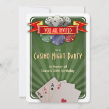 Casino Poker Night Modern Födelsedagsfest