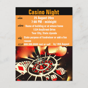 Casino Poker Night Party Inbjudningar