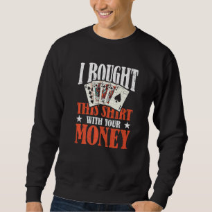 Casino Poker Outfit Poker Lång Ärmad Tröja