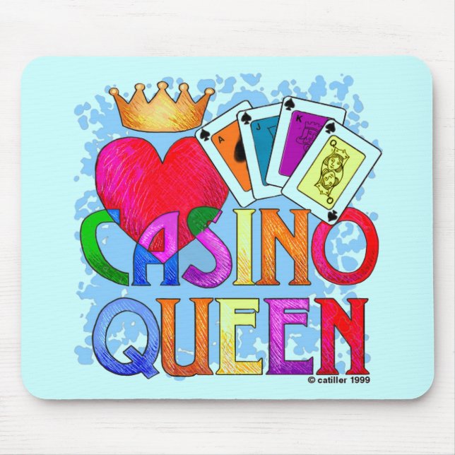 Casino Queen Blue Mouse Pad Musmatta (Framsidan)