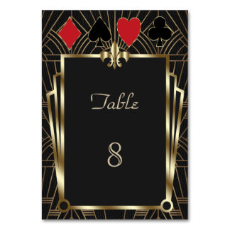 Casino Royale Poker 40:e födelsedagen Party Bordsnummer