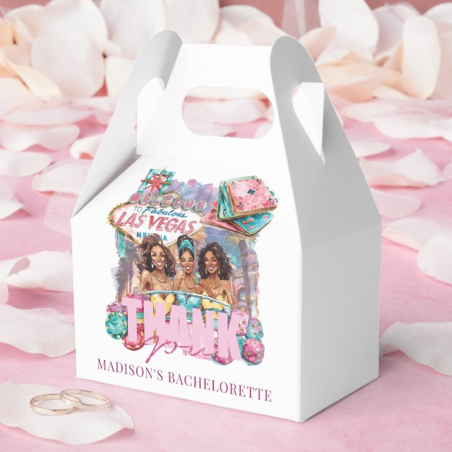 Casino Sängkammarjungfru Lyx Rosa Afro Tjejer Presentaskar (Bröllop)