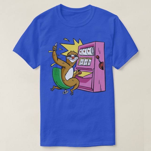 Casino Sloth T Shirt (Design framsida)