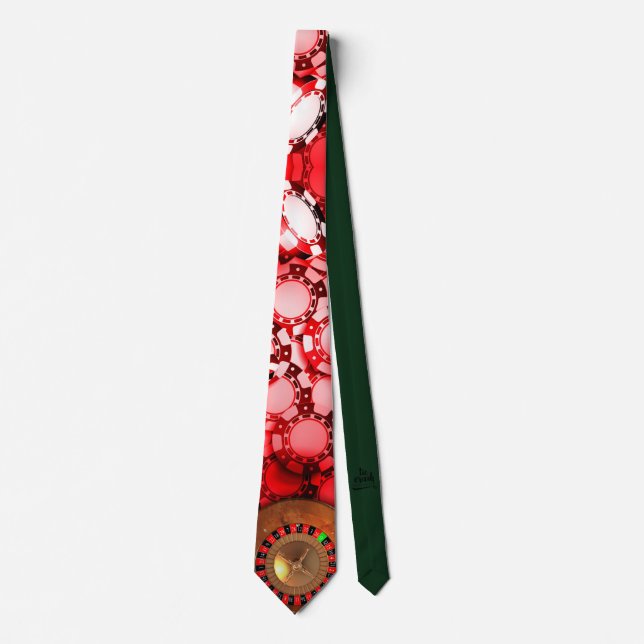 Casino Spelare Roulette Lucky Necktie Slips (Framsida)