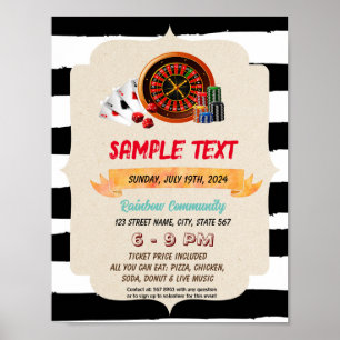 Casino-spelplan Poster